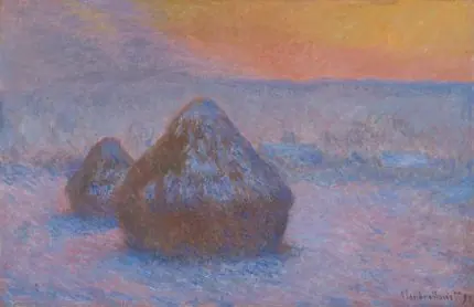 Monet Gün Batımında Saman Yığını