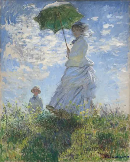 Monet Şemsiyeli Kadın