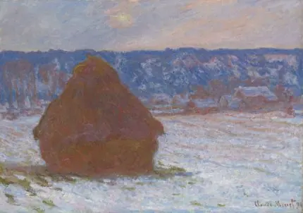 Monet Kışta Saman Yığını