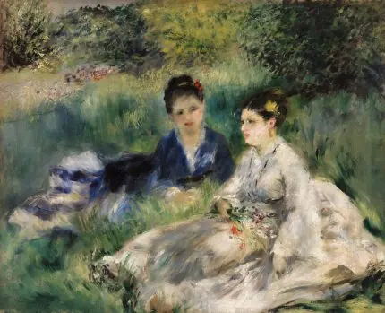 Renoir Çimende İki Kadın
