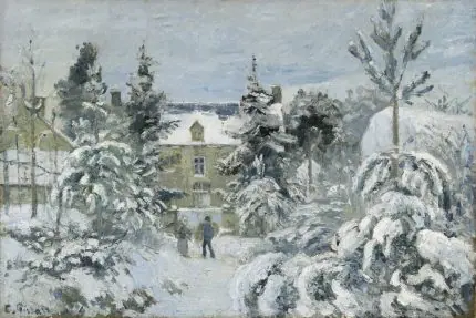 Pissarro Karlı Kış Manzarası
