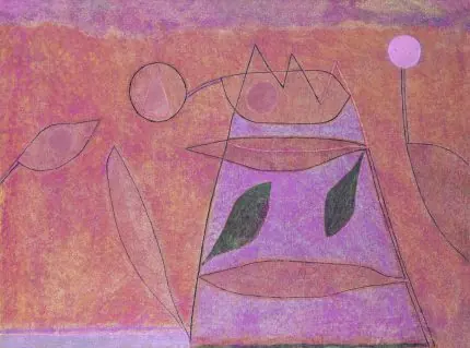 Klee Pembe Soyut Figür