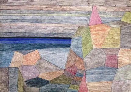 Klee Pastel Kıyı Soyutlaması