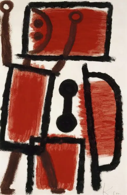Klee Kırmızı Siyah Soyut