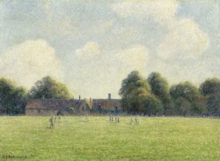 Pissarro Yeşil Çayır ve Evler