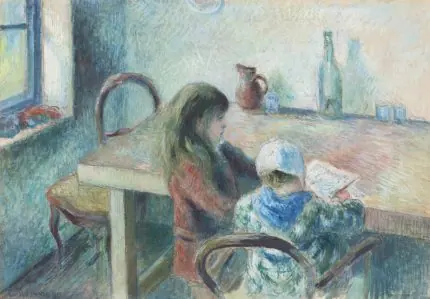 Pissarro Masada Okuyan Çocuklar