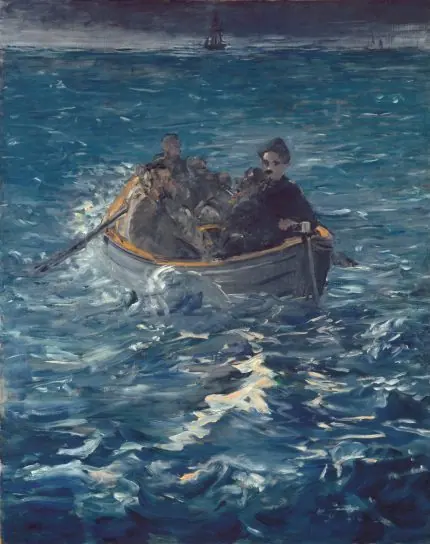 Manet Açık Denizde Kayık