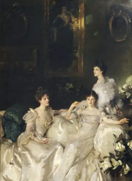 Sargent Beyaz Elbiseli Üç Kadın