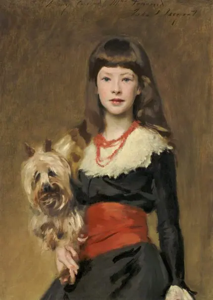 Sargent Köpekli Kız Portresi