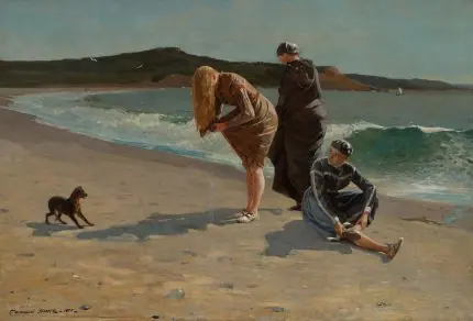 Winslow Homer Sahilde Rüzgar