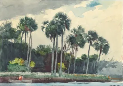 Winslow Homer Palmiyeli Kıyı