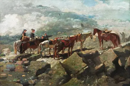 Winslow Homer Kıyıda Atlar