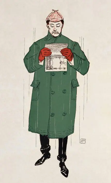 Edward Penfield Yağmurda Okuyan Adam