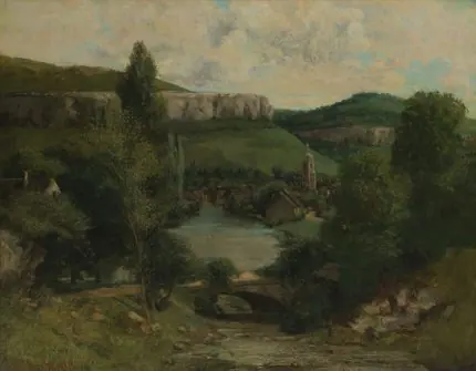 Gustave Courbet Yeşil Vadi Manzarası