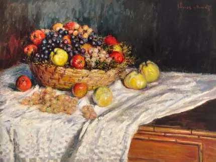 Monet Meyve Sepeti Natürmort