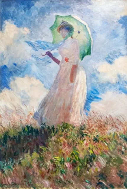 Monet Şemsiyeli Kadın Mavi Tonlarda