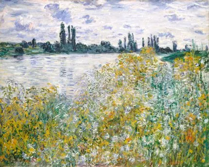 Monet Çiçek Açan Nehir Kıyısı