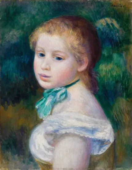 Renoir Genç Kız Portresi Yeşil Tonlarda