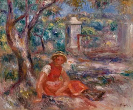 Renoir Bahçede Oturan Kız