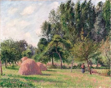 Pissarro Samanlıklı Kır Manzarası