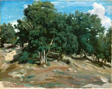 Pissarro Kayalık Tepe Manzarası