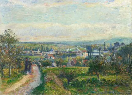 Pissarro Kırsal Köy Manzarası