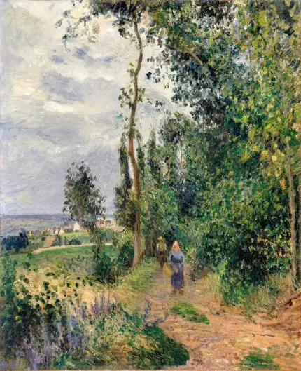 Pissarro Kavaklı Kır Yolu