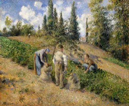 Pissarro Bahçede Hasat