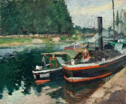 Pissarro Nehirde Tekneler