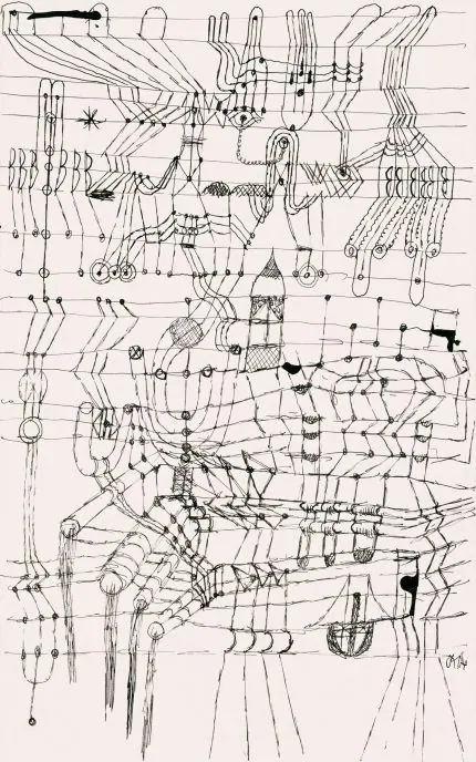Klee Çizgisel Soyut Desen