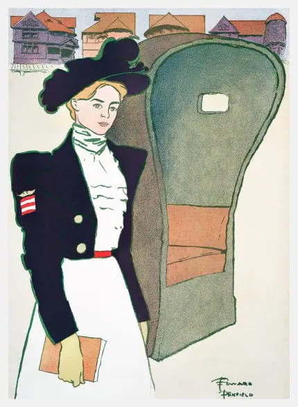 Edward Penfield Şapkalı Kadın