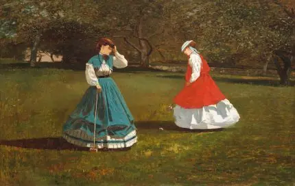 Burne-Jones Yeşil Çayırda İki Kadın