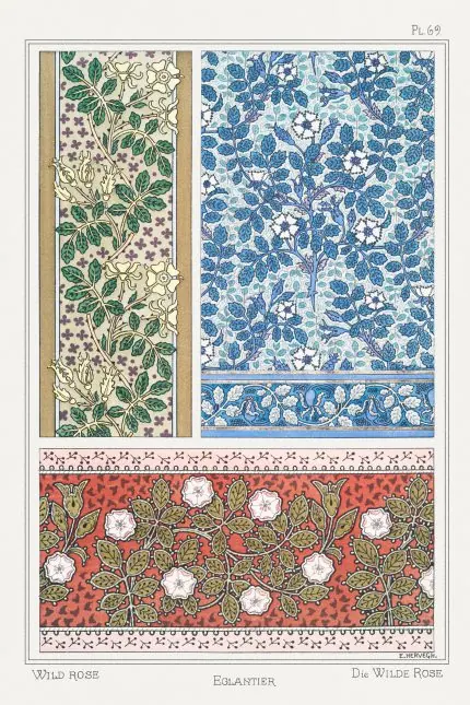 Verneuil Yaban Gülü Deseni