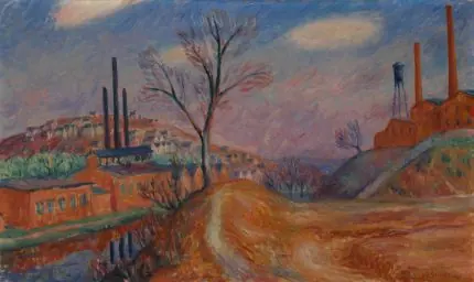 Glackens Sanayi Kasabası Manzarası